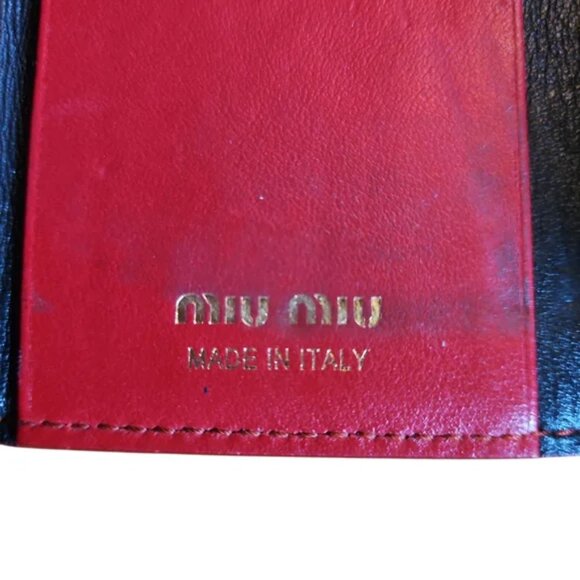Miu Miu Black and Red Leather 6 Key Holder Wallet - Picture 5 of 10